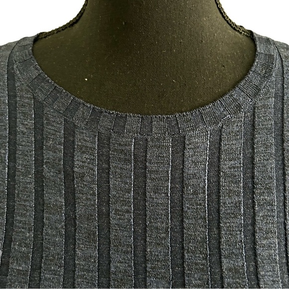 Ann Taylor Blue Light Knit Ribbed Pull On Dress - Picture 4 of 5